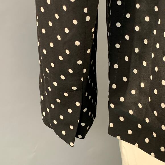 HAIDER ACKERMANN Size 42 Black White Polka Dot Viscose Sport Coat - Picture 5 of 8